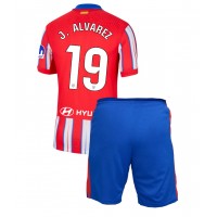 Atletico Madrid Julian Alvarez #19 Fußballbekleidung Heimtrikot Kinder 2024-25 Kurzarm (+ kurze hosen)